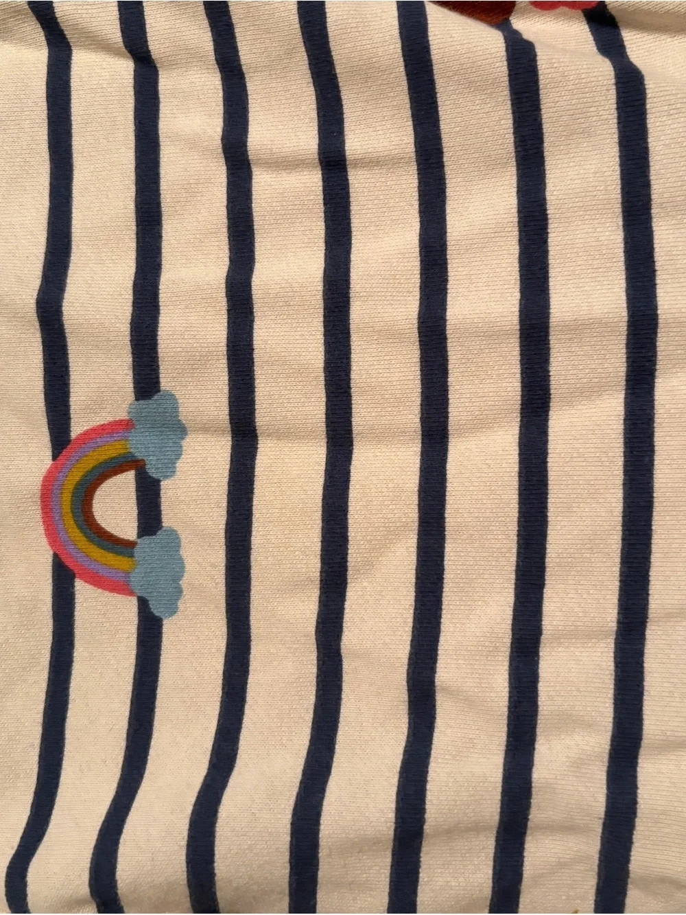 Mini Boden Girl’s Striped Navy & Cream sweatshirt dress size 2-3 NWT